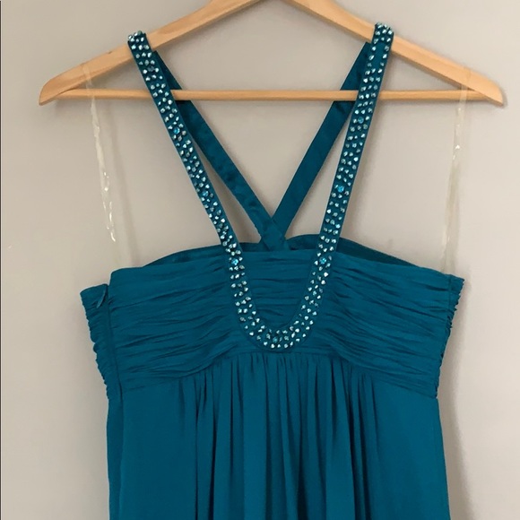 Le Chateau Teal Dress - Picture 3 of 4